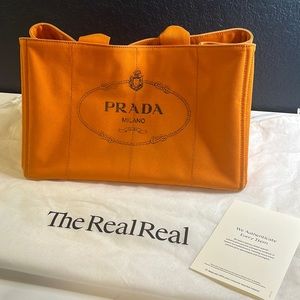 Prada Orange Summer Beach Travel Authentic Bag
